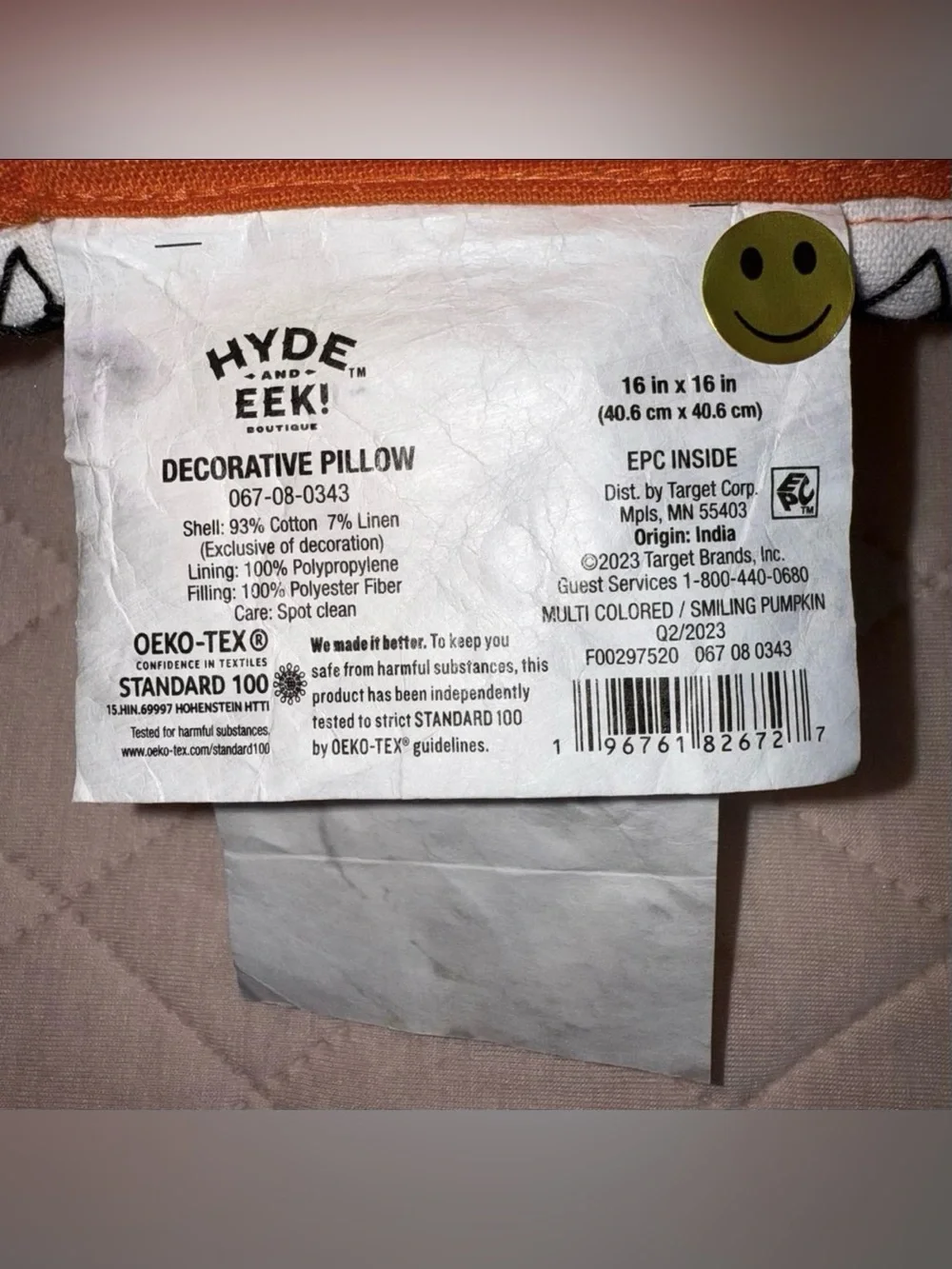 Target Hyde & Eek Boutique Smiling Pumpkin Throw Pillows